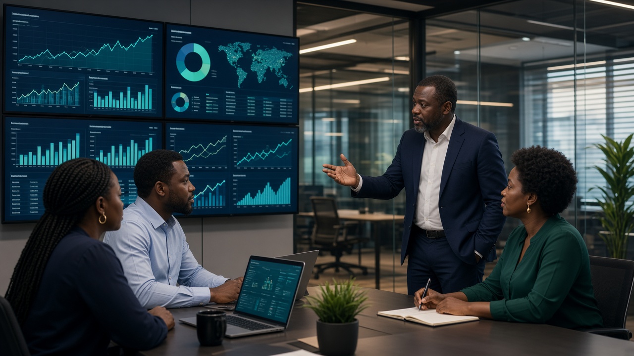 Core banking operations room with live ledgers